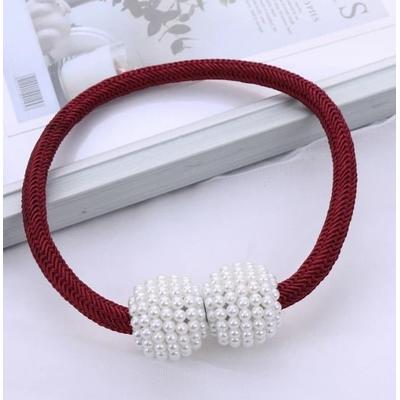 Uplifted Finds Pearl Magnetic Curtain Clip Tie Back Holder For Home Curtain Decor 2 Pcs red
