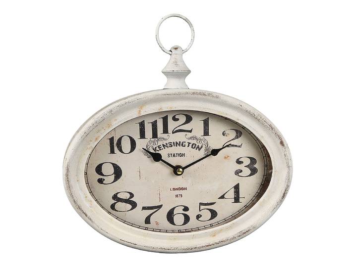 Horloge murale Nabbi Tôle d’acier laquée 28 x 25 x 6cm Blanc