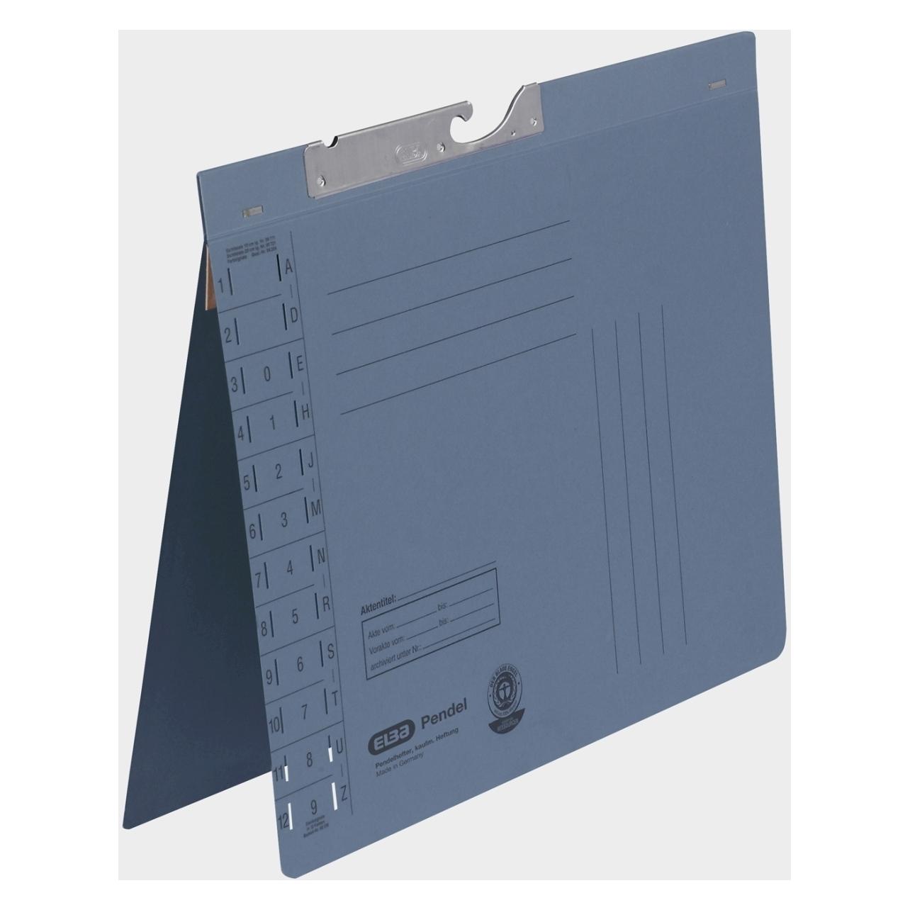 Elba Pendelhefter, DIN A4, Manilakarton, 320 g-qm, blau (A4, 50x) (90431)