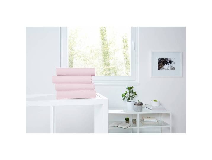 Drap-housse en jersey Lom 100 x 200cm Rose foncé/Rose