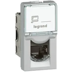 Legrand 079461 Datendose Kategorie6 UTP 1M Aluminium Mosaic