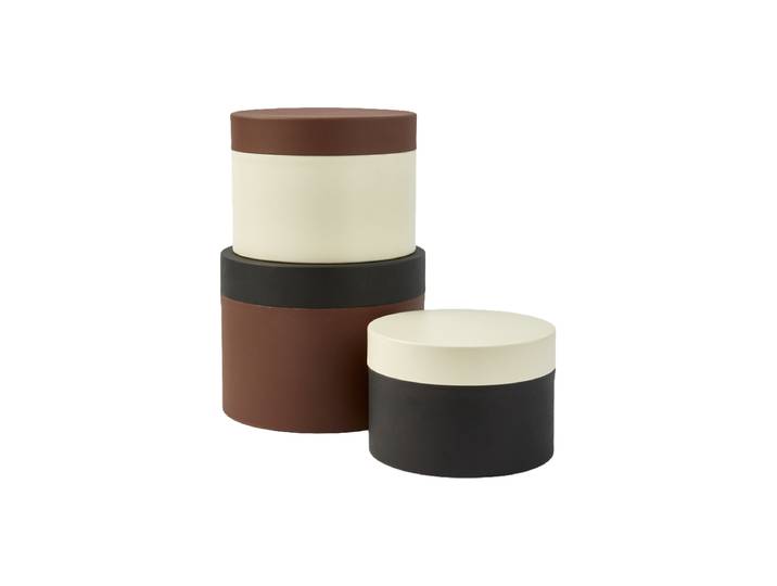 Design Aufbewahrungsboxen „Caps and Jars“ aus Metall, 3er-Set Multicolor 1 Pols Potten