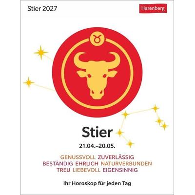 Stier Sternzeichenkalender 2027 - Tagesabreißkalender - Ihr Horoskop für jeden Tag