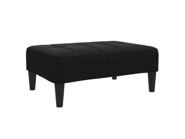 Makastle Samt Fußhocker Schwarz 77x55x31 cm Fußhocker Schwarz 77x55x31 Cm Samt – Gepolsterter Sitzhocker Mit Schaumstoff-Füllung, Sperrholzrahmen Und Samtbezug