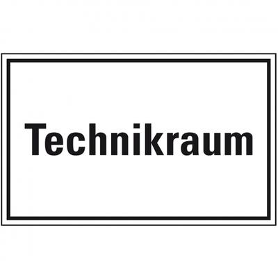 Aufkleber I Hinweisschild Technikraum, Folie, selbstklebend, 300x200mm