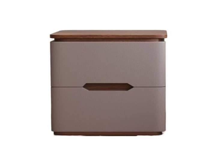 FZL02068LM Zimmer Nachttisch aus Holz, Schlafzimmerschrank mit 2 Schubladen(Grigio,Klein)
