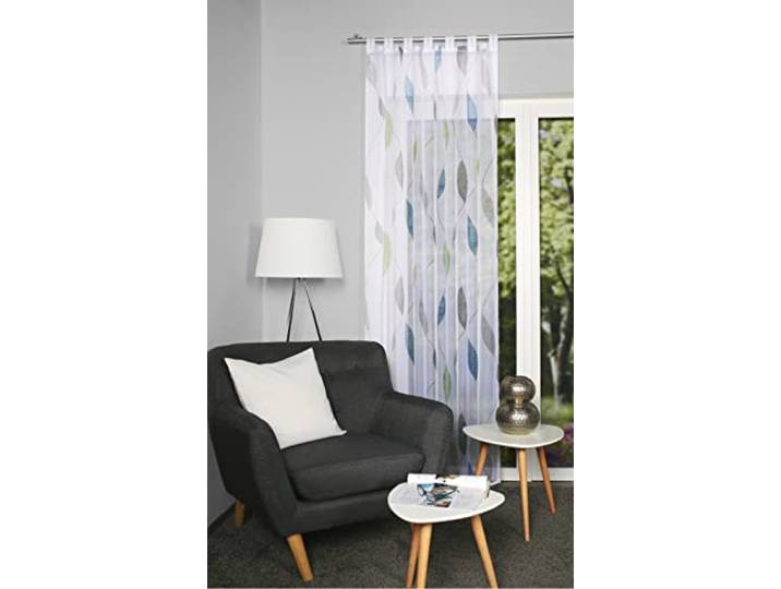 HOMEbasics - bedruckter Voile Vorhang „Paolo“ - ideal für stilvolle Wohnräume - einfache Montage