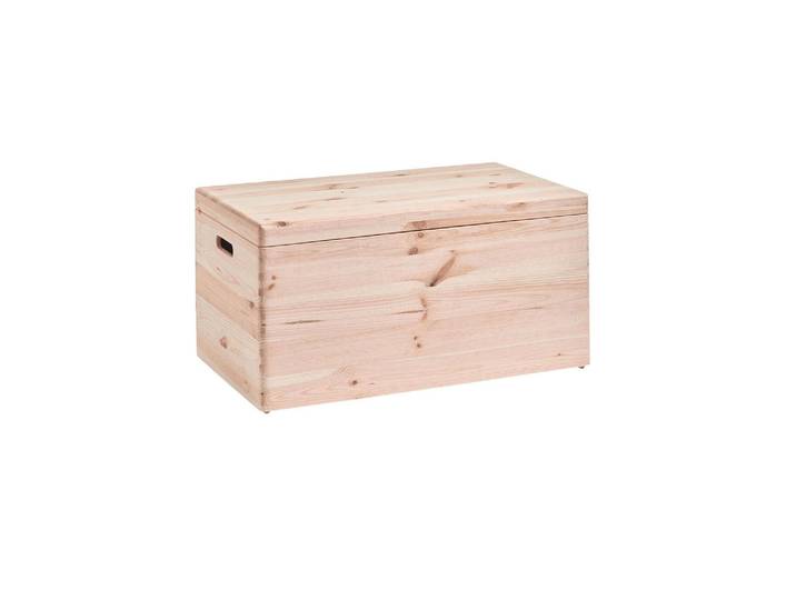 Kiste ZELLER PRESENT mit Deckel 60 x 24 cm, Nature , beige (nature), B:60cm H:24cm T:40cm, Aufbewahrungsboxen, Kiste