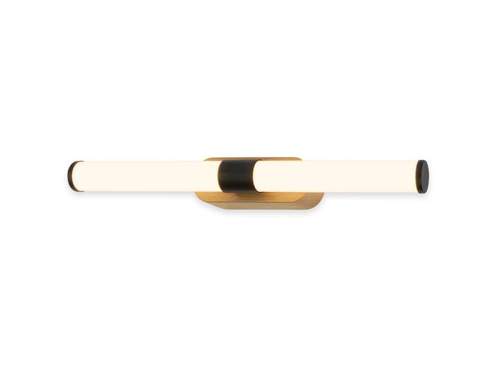 Badlampe Splash Holz/Kunststoff schwarz B: 40cm, 7W LED - LED - Lichtfarbe: Kaltes Tageslichtweiss - Material: Kunststoff/Holz - Badlampe- LED