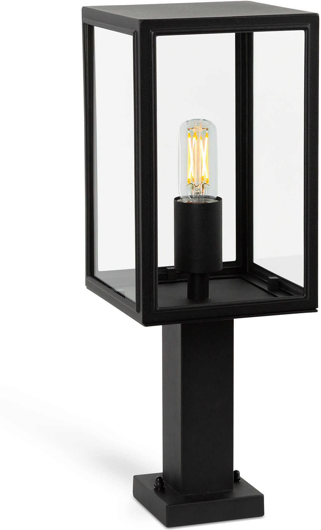 KS Verlichting Buitenlamp Staand Zwart Soho Sokkel met Dag/Nachtsensor