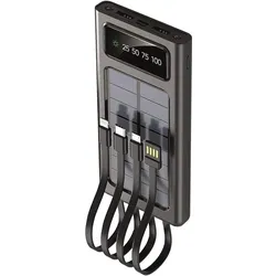 2GO Solar Charger (10000 mAh, 37 Wh), Powerbank, Schwarz