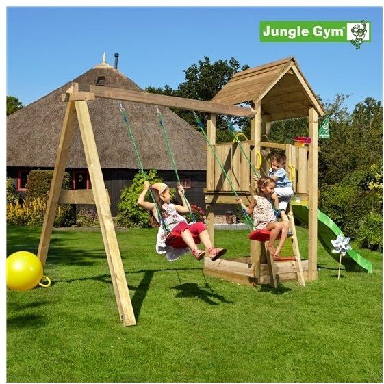 Jungle Gym Club 2.1 Legetårn M/gynger & Rutsjebane