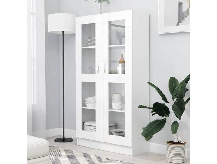 Armoire à vitrine Blanc 82 5x30 5x150 cm Aggloméré Armoire à vitrine Blanc 82 5x30 5x150 cm - bois d'ingénierie 75551