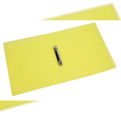 Q-Connect® KF15285 Ringbuch transparent - A4, 2-Ring, Ring-Ø 25 mm, gelb-transparent