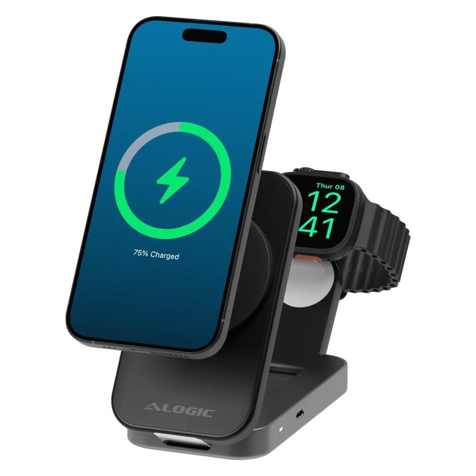 Alogic FLIP 2IN1 QI2 WIRELESS (25 W) (AL21WCFL-BK)