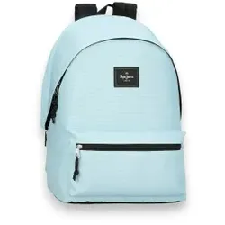 Pepe Jeans Unisex für Kinder. PG0300004 Aris Double Zip Rucksack Hellblau (OSFA), Lässig, Polyester, Kinderbekleidung