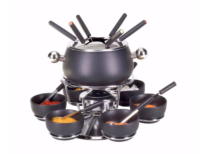 Nouvel Fondue-Set Pina für Gemüse und Fleisch 21-teilig Fleischfondue-Set – Fondue Set – schwarz