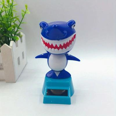 Uplift Essentials Solar Powered Dancing Shark Dashboard Ornament blue