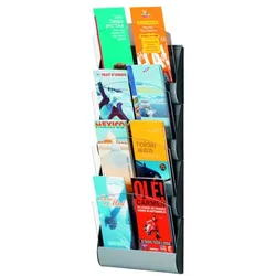 Paperflow Wand-Prospekthalter »Integral« silber, 23.2x69x5.8 cm