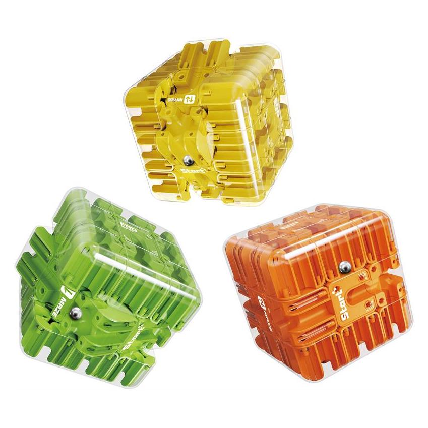 3D-Labyrinth-Wrfel 8,3cm, 3-f.sort. (61492194)