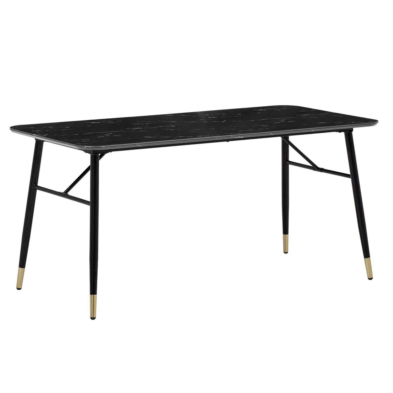 WOHNLING Esszimmertisch Marmor-Optik WL6.960 schwarz