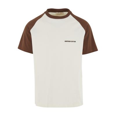 T-Shirt ANOTHER COTTON LAB "Another Cotton Lab Coffee Date Oversized Raglan Tshirt", Damen, Gr. L, braun (weiß), 100% Baumwolle, bedruckt, loose fit, Rundhals, Shirts T-Shirt