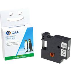 G&G 15566 Kompatibel ersetzt DYMO 40913 Bandfarbe: Weiß Schriftfarbe: Schwarz 9 mm 7 m