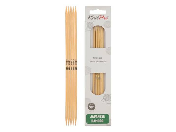 KnitPro breinaald, bamboe, naturel, 15 x 0,4 x 0,4 cm, 5-delig