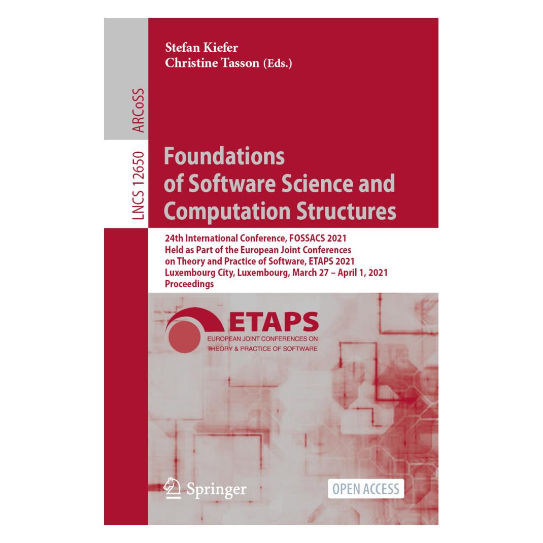 Springer Foundations of Software Science and Computation Structures (Englisch, Softcover, Christine Tasson, Stefan Kiefer) (56181723)
