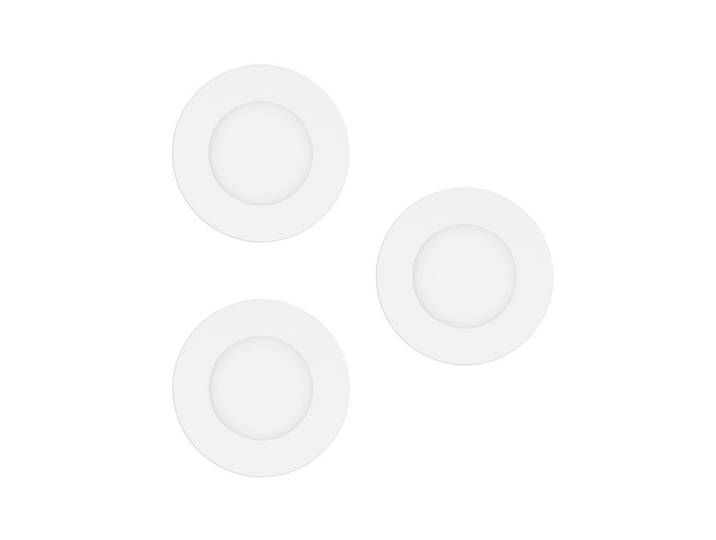 EGLO connect Smart-LED-Einbauleuchte Fueva-Z, weiß, 3er-Set dimmbar, weiß / opal, für Wohn- / Esszimmer, Metall, Modern