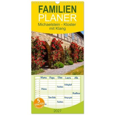 Familienplaner 2027 - Michaelstein - Kloster mit Klang mit 5 Spalten (Wandkalender, 21 x 45 cm) CALVENDO