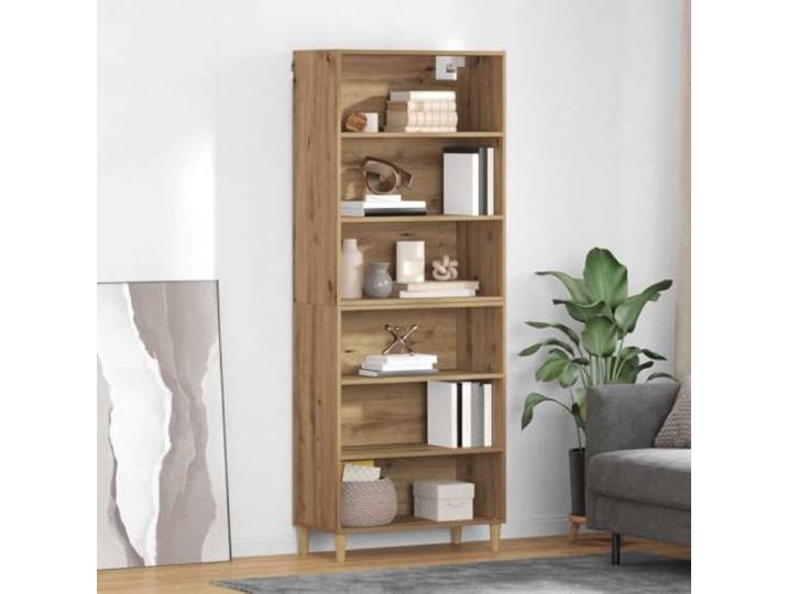 RJPLMFV Moderne Anrichte Chene, 180 cm, aus Holz Geräumige Regale, robuste Füße, Rückseite fertig, für Esszimmer oder Wohnzimmer