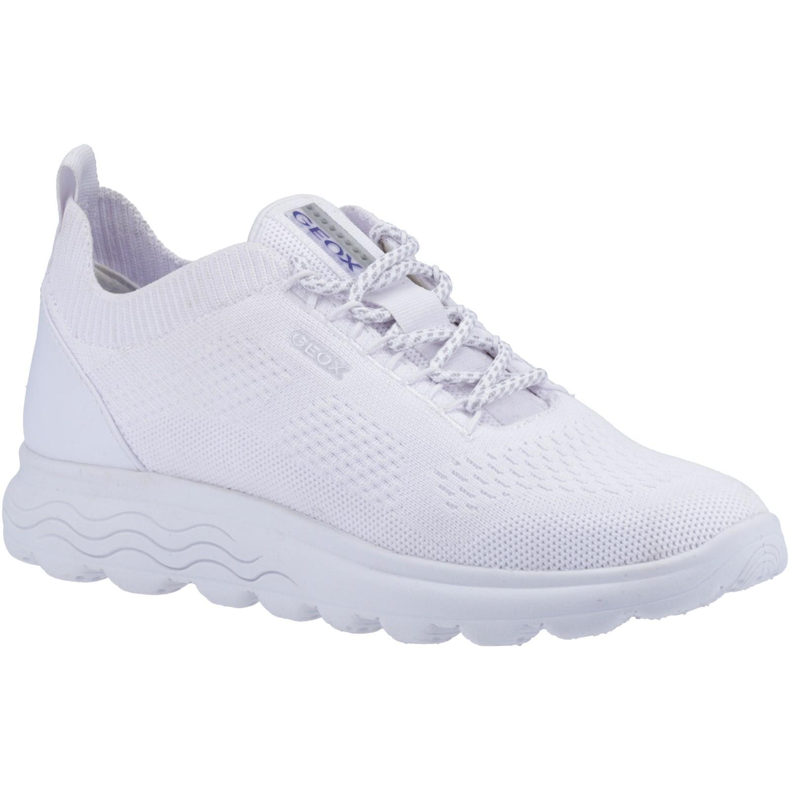 Geox D Spherica A Leren Witte Sneakers Voor Dames