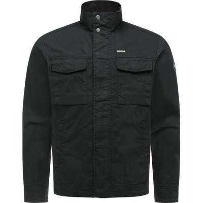 Anorak RAGWEAR "Murpho Vintage", Herren, Gr. S (48), schwarz, Cord, Obermaterial: 100% Baumwolle. Futter: 100% Polyester, gerade hüftlang, hoch geschlossener Ausschnitt, Ärmel mit Ärmelschlitz normaler Saum mit Druckknopf, Jacken, Geradlinige...