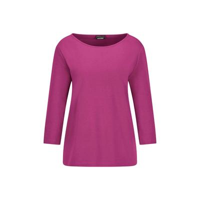 Kurzarmshirt GOLDNER "Basic Shirt mit U-Boot-Ausschnitt", Damen, Gr. 48, lila (beere), Obermaterial: 100% Baumwolle CO., Modisch, U-Boot-Ausschnitt, Shirts, U-Boot-Ausschnitt