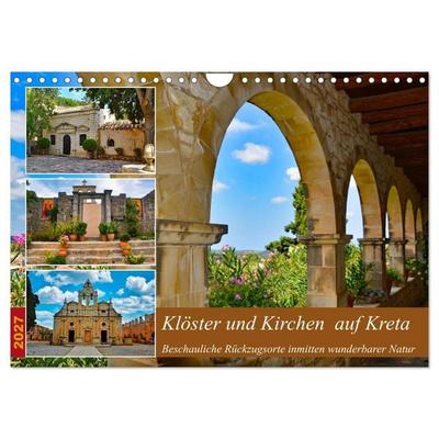 Klöster und Kirchen auf Kreta (Wandkalender 2027 DIN A4 quer), CALVENDO Monatskalender