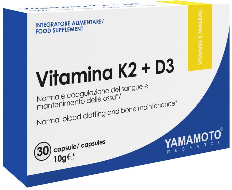 YAMAMOTO SpA Vitamina K2 + D3, 30 Capsule