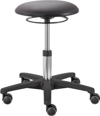 Drehhocker TEC basic IS 1989, höhenverstellbar, ergonomischer Polster-Sitz, platingrau