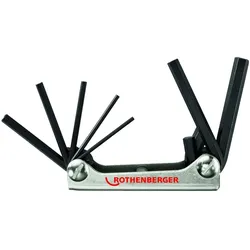 Rothenberger, Sechskantschlüssel, Innensechskant-Set, Klapph., 7-teilig, 2,5-10mm