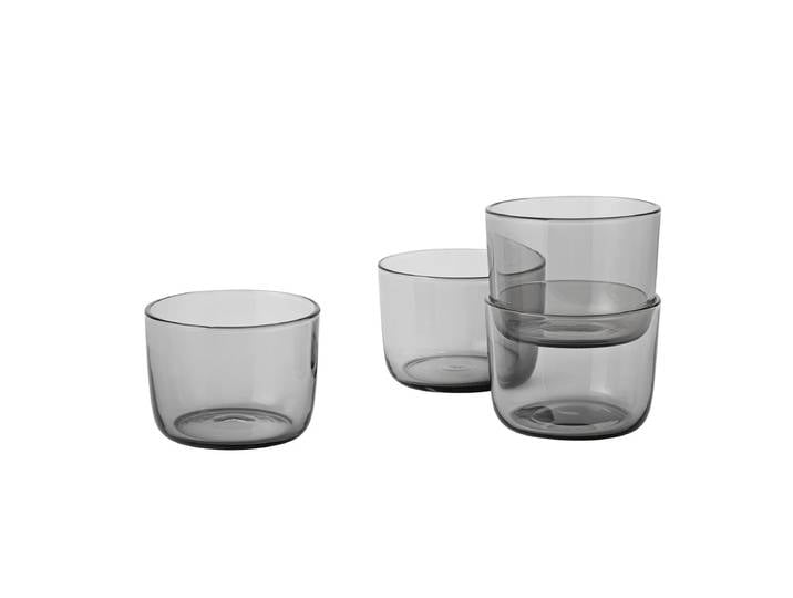 Muuto - Corky Trinkglas (4er-Set), low, grau