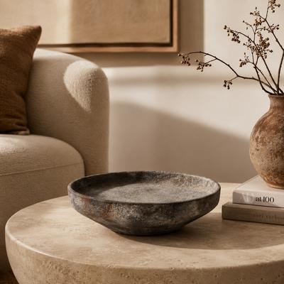 Arcilla Elemental - Dark Gray, Beige, Red or Cream Ceramic Large Decorative Bowl