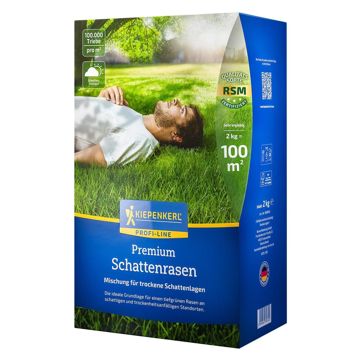 Kiepenkerl Profi-Line Premium Schattenrasen für Trockenlagen, 2 kg (Rasensamen) (01089034-000-00)