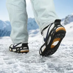 Premium Schuh-Spikes für Schuhgrösse 44-47: Sichere Traktion auf Eis & Schnee, Grödel für maximale Trittsicherheit, Rutschfest & Langlebig