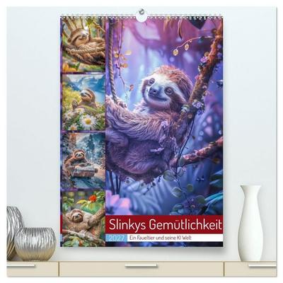 Slinkys Gemütlichkeit (hochwertiger Premium Wandkalender 2027 DIN A2 hoch), Kunstdruck in Hochglanz