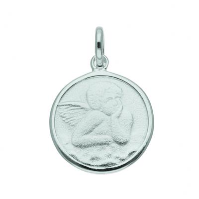 Kettenanhänger ADELIA´S "Medaille Amor 925 Silber", silber, Schmuckanhänger, Damen, Silber 925 (Sterlingsilber), Kettenanhänger, Silberanhänger Amor