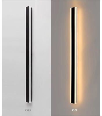 Uplifted Goods Modern Outdoor Wall Sconce Lighting black neutral Light No Rc 30x8 Cm