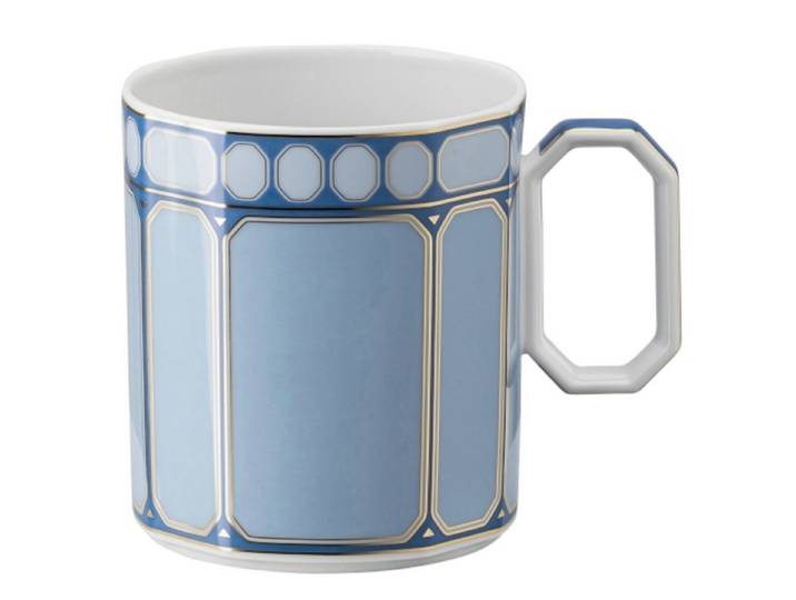 Swarovski Becher Azure Becher mit Henkel 390 ml, Porzellan, Tassen