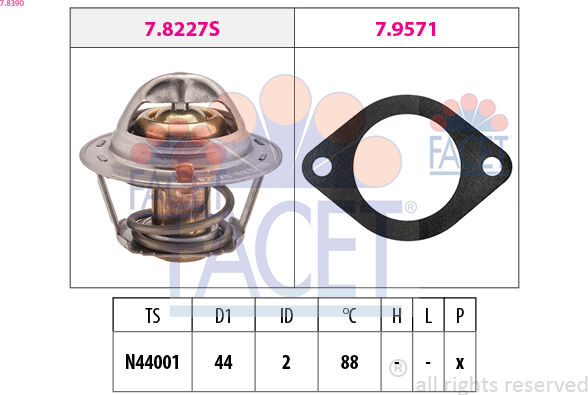 Facet Thermostat, Kühlmittel 78390 Für Daihatsu