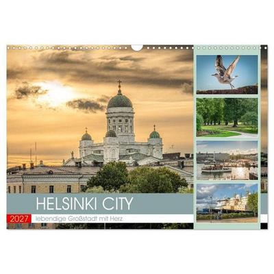 HELSINKI CITY (Wandkalender 2027 DIN A3 quer), CALVENDO Monatskalender