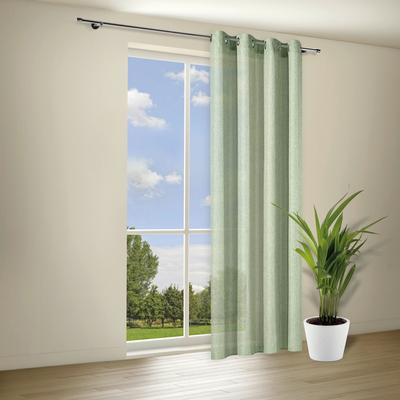 Gardine "Bibiane", grün, B:140cm H:245cm, Polyester, HOME LIVING BY GERSTER, Gardinen, Gardine, SB-Dekoschal "Bibiane" mit Ösen